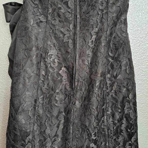 Vintage Steppin Out Black Lace Goth Dress   Size  7 - Picture 9 of 10
